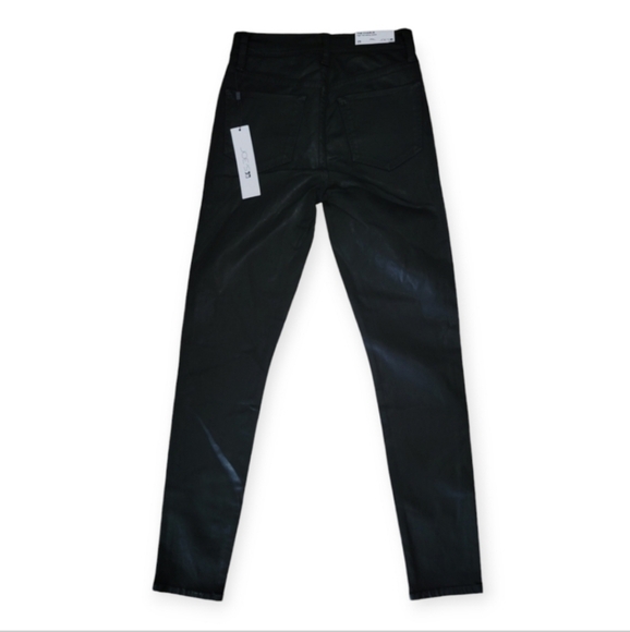 Joe's The Charlie High Rise Skinny Ankle/ Coated/ Black - Picture 4 of 12